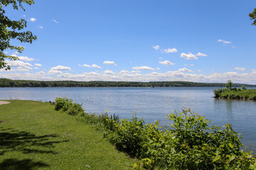 Conesus lake. View of the lake and Conesus Creek from the park.
