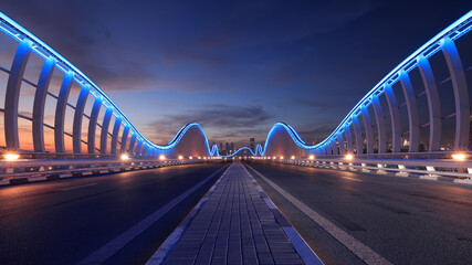 Meydan bridge in Dubai, UAE