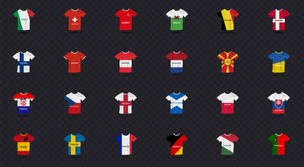 European All Football team country Dress vector
