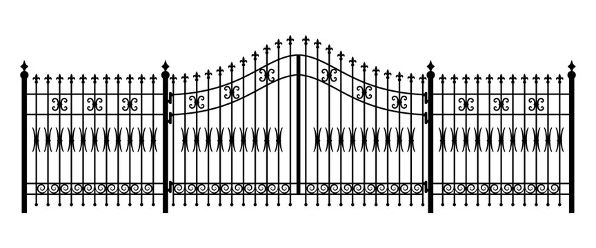 Wrought iron fence, vector illustration design