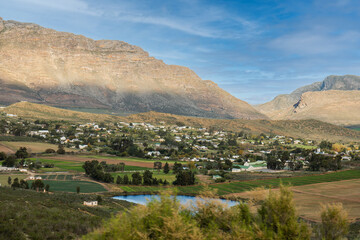 Fototapeta na wymiar Barrydale village town on Route 62 in the western cape South Africa