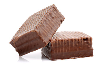 chocolate cake on white background 