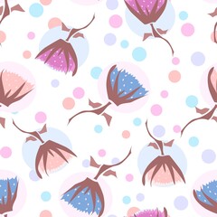 Multicolor Pastel Scatter Repeat Pattern With Decorative Dots