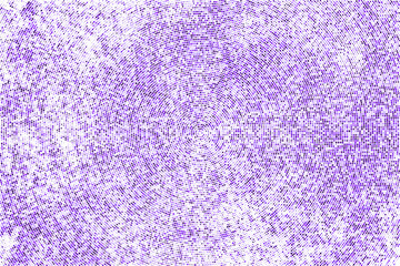 Purple Halftone Dotted Backdrop. Abstract Circular Retro Pattern. Mauve Pop Art Style Background. Magenta Explosion Of Confetti Isolated On White. Vector Illustration, Eps 10.