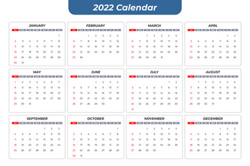 2022 calendar