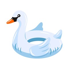 Isolated cartoon rubber swimming rings. Colorful floating rings. Life saving floating lifebuoy for beach. Beach accessory. 