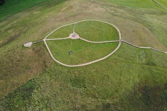 Historical Mound Satrija In Samogitia, Lithuania, Aerial