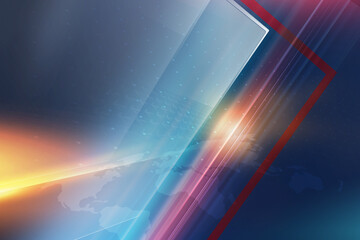 Studio space with diagonal big flat TV screens, suitable for breaking news background