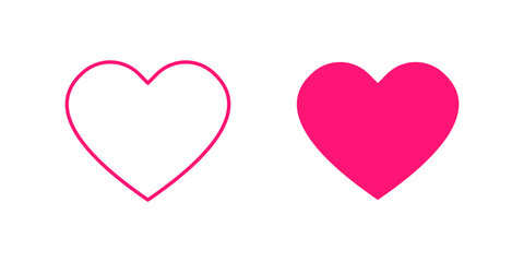 Heart vector icon for graphic design. Heart vector with brush tool