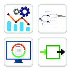 Vector illustration Set for Centralized Management Tools, Chance Node and more EPS10