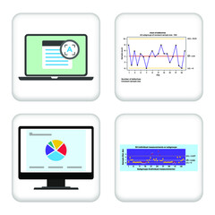 Vector illustration Set for Chart of Defectives, Character Recognition and more EPS10