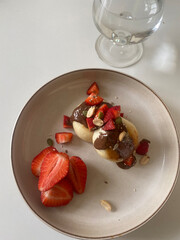 strawberries and chocolate