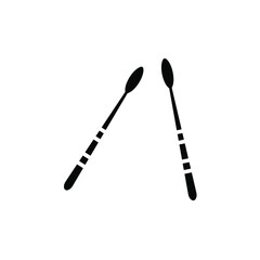 set of black and white sticks