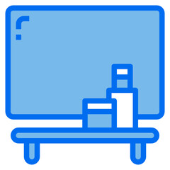 mirror blue line icon