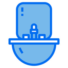 sink blue line icon