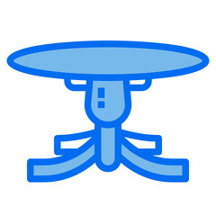 table blue line icon