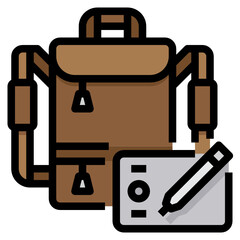 Portfolio filled outline icon