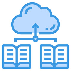 Storage blue outline icon