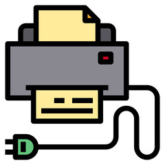 printer line icon