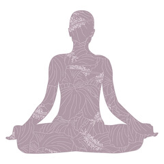 yoga in the lotus position