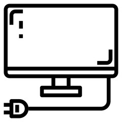 monitor line icon