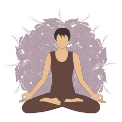 yoga in the lotus position