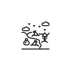 Rubbish icon in vector. Logotype