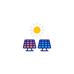 Solar Power icon in vector. Logotype