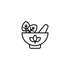 Herbal Medicine icon in vector. Logotype