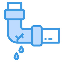 Leak blue outline icon