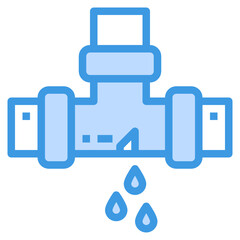 Leak blue outline icon