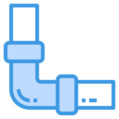 Pipe blue outline icon