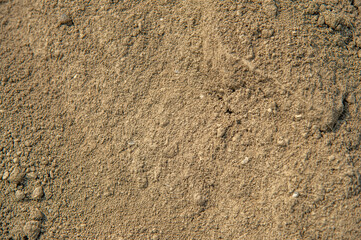 Here brown soil gravel, to a construction site
