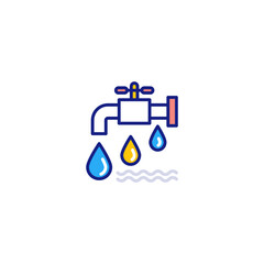 Water icon in vector. Logotype