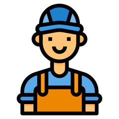 Plumber filled outline icon