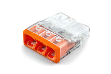 3-terminal self locking splicing connector for stranded and solid wires for electric cables,...