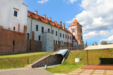 April 29 2014 view of the Old Mir castle in Belarus Mir city