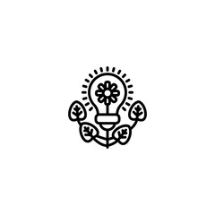 ECO Electricity icon in vector. Logotype