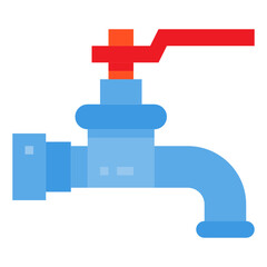 Faucet flat icon