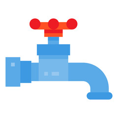Faucet flat icon