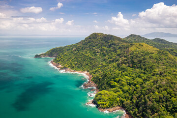 Fototapeta na wymiar Taboga Island Aerial View. Tropical island located in the Pacific near Panama City,Panama.