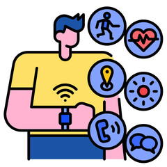 Fototapeta premium smart health Internet of things icon