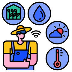 smart farming Internet of things icon