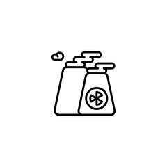 Nuclear Industry icon in vector. Logotype