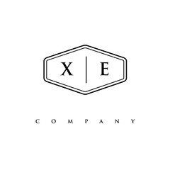 initial XE logo design vector