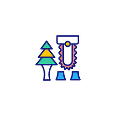 Deforestation icon in vector. Logotype