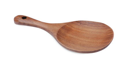 Wooden spoon isolated on white. Cooking utensil