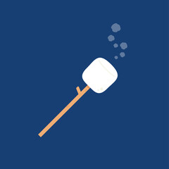 Marshmallow and stick vector. free space for text. wallpaper. background.
logo. symbol.