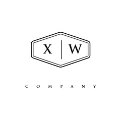 initial XW logo design vector