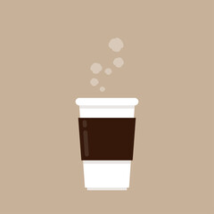 Coffee cup vector. Coffee cup cartoon vector.